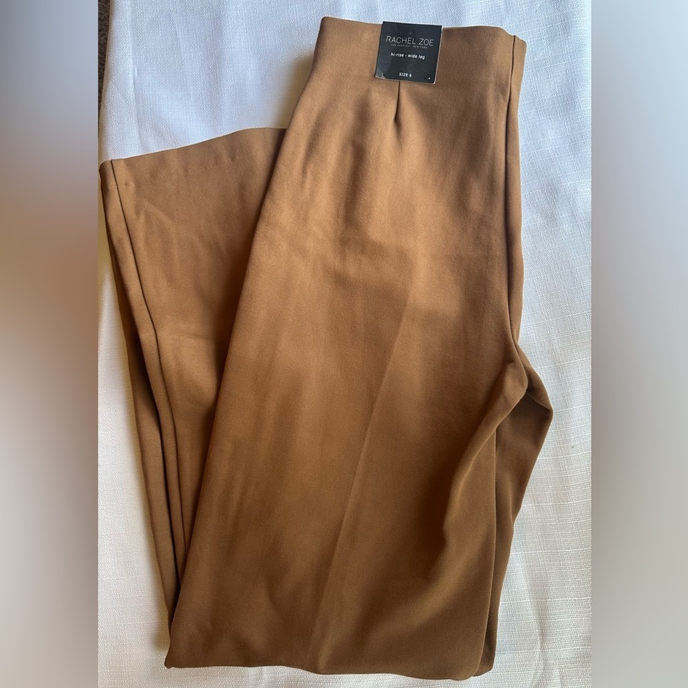 Rachel Zoe Women's Brown Hi-Rise Wide-Leg Pants, size 6 - Picture 6 of 7